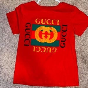 Kids red Gucci shirt